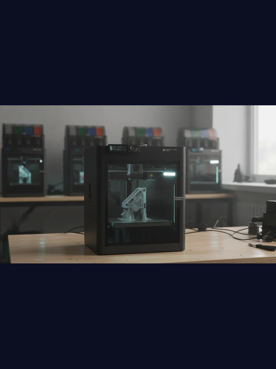 3D printing for Poole · an FDM 3D printer mid-print building a part in our Dorset workshop