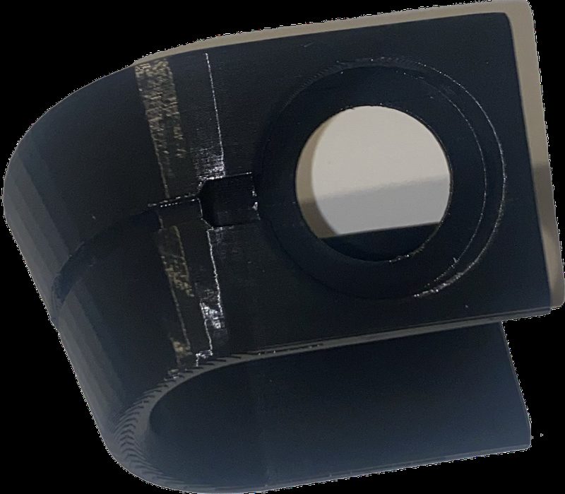 3D-printed load-bearing clip · PA12-CF part for an automation cell