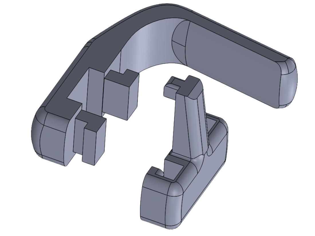 Arched handle · production parametric CAD