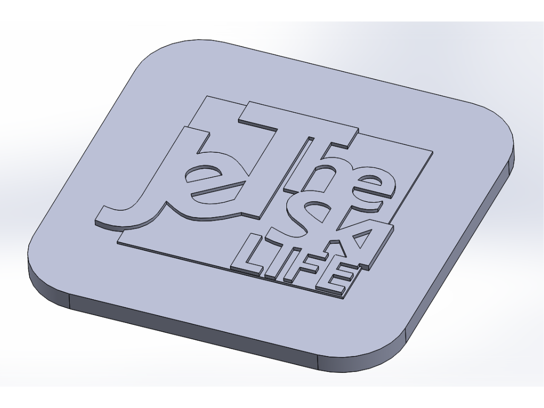 Jetski life-logo emblem · branded part CAD