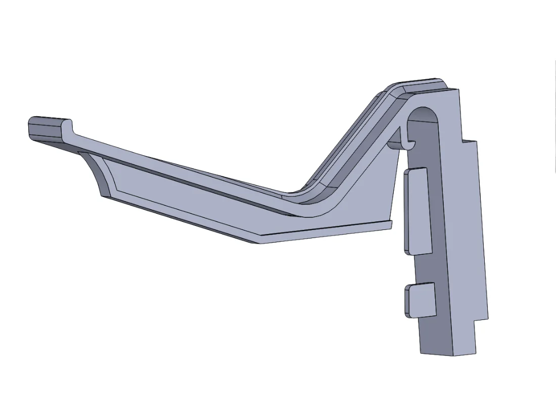 CAD render · side-bracket parametric solid