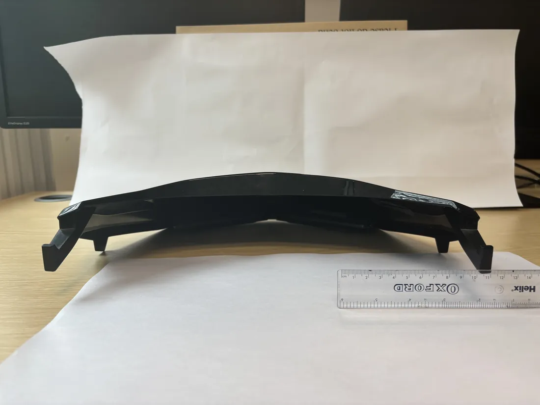 Glossy black 3D printed jet ski console panel with a sharp OEM-style finish