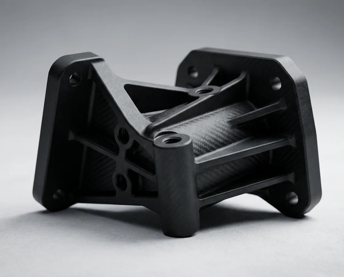 A carbon-fibre-reinforced nylon industrial bracket printed by 3D Printing Express