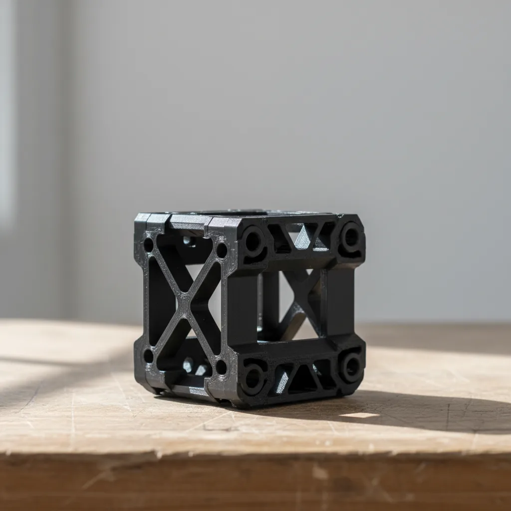 A 3D-printed black PC-ABS hot-environment production jig and fixture