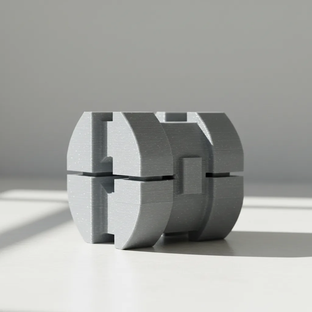 A 3D-printed blue PET-GF coloured functional prototype part