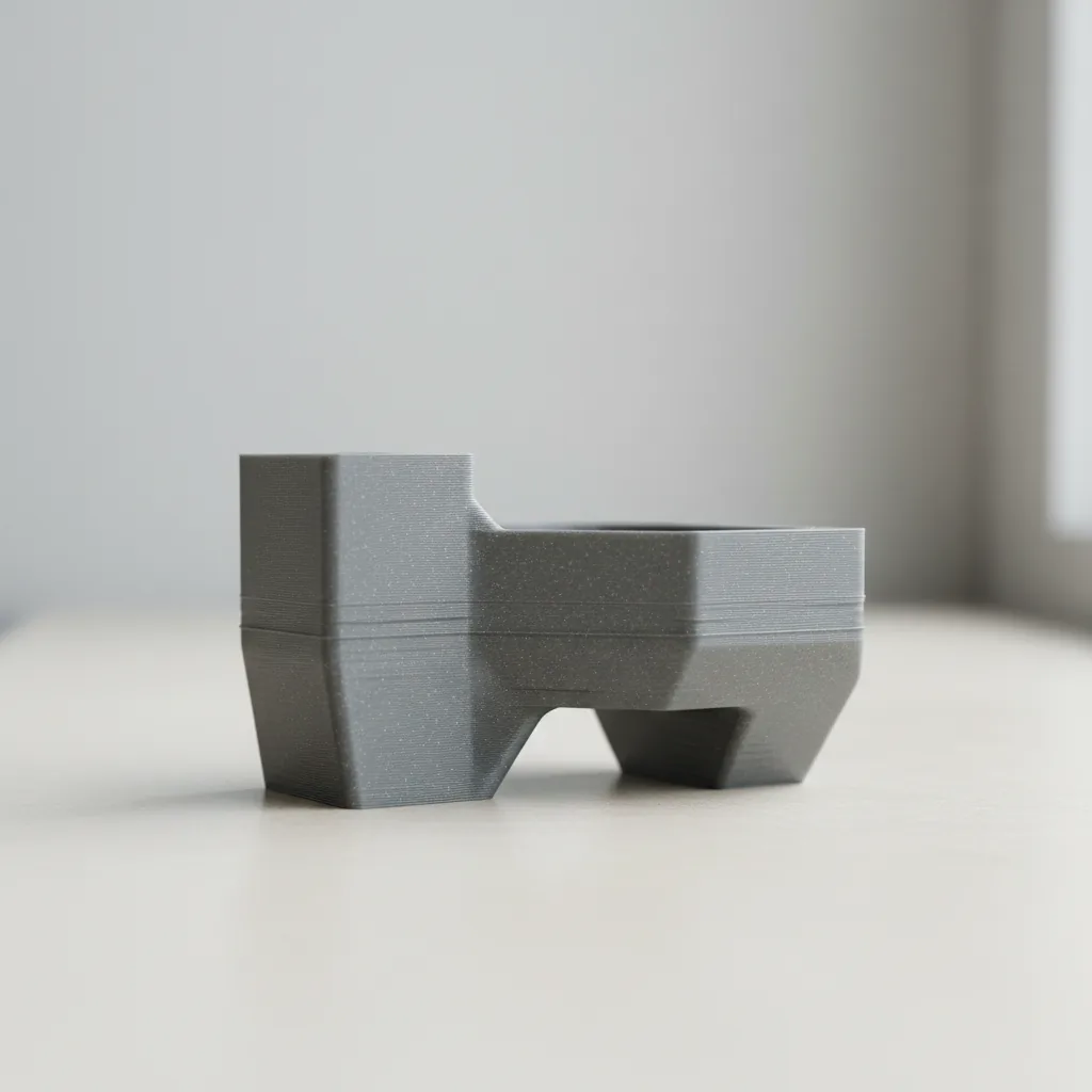A 3D-printed PET-GF dimensionally-stable functional part demonstrating isotropic strength