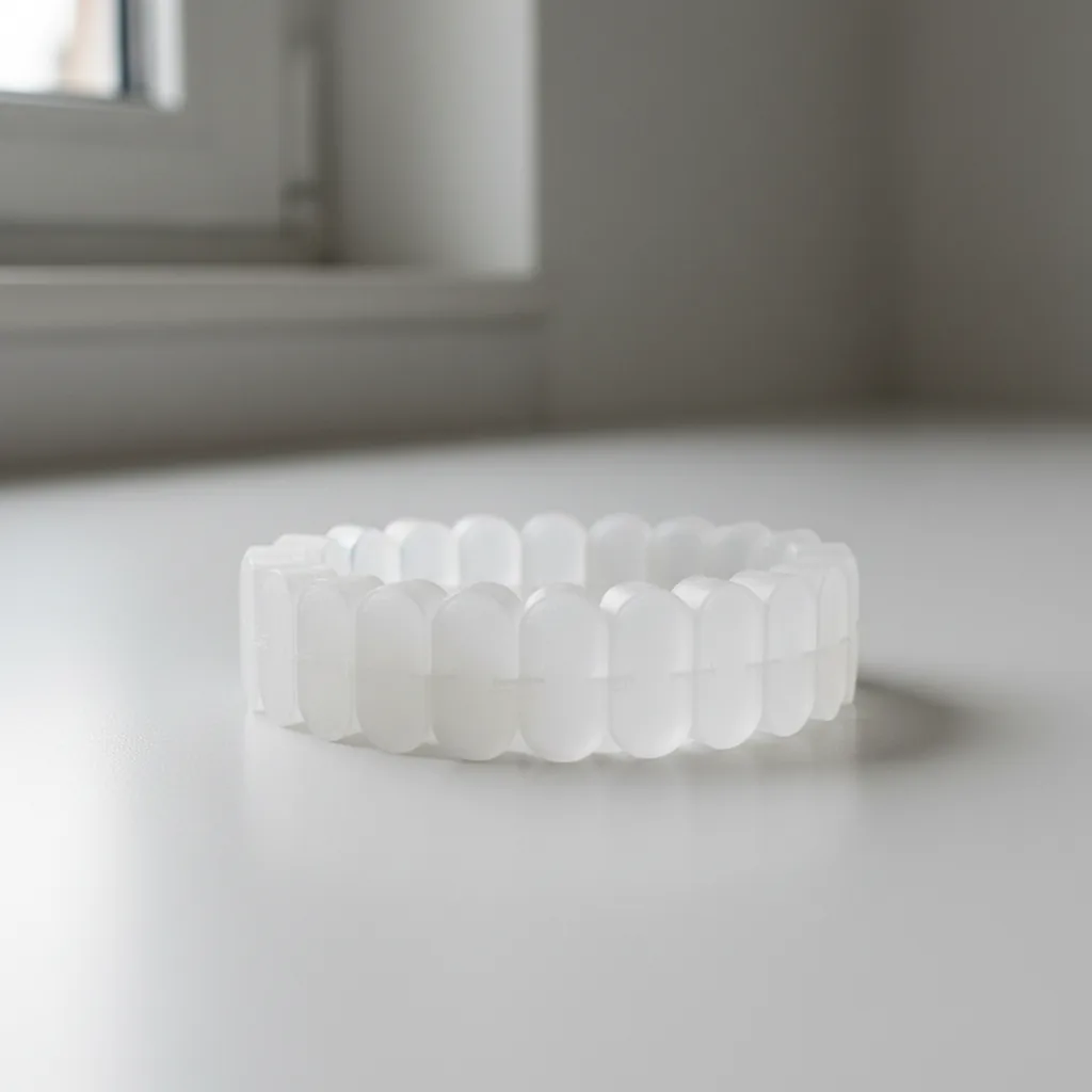 A 3D-printed PETG+ snap-fit hinge flexing without cracking