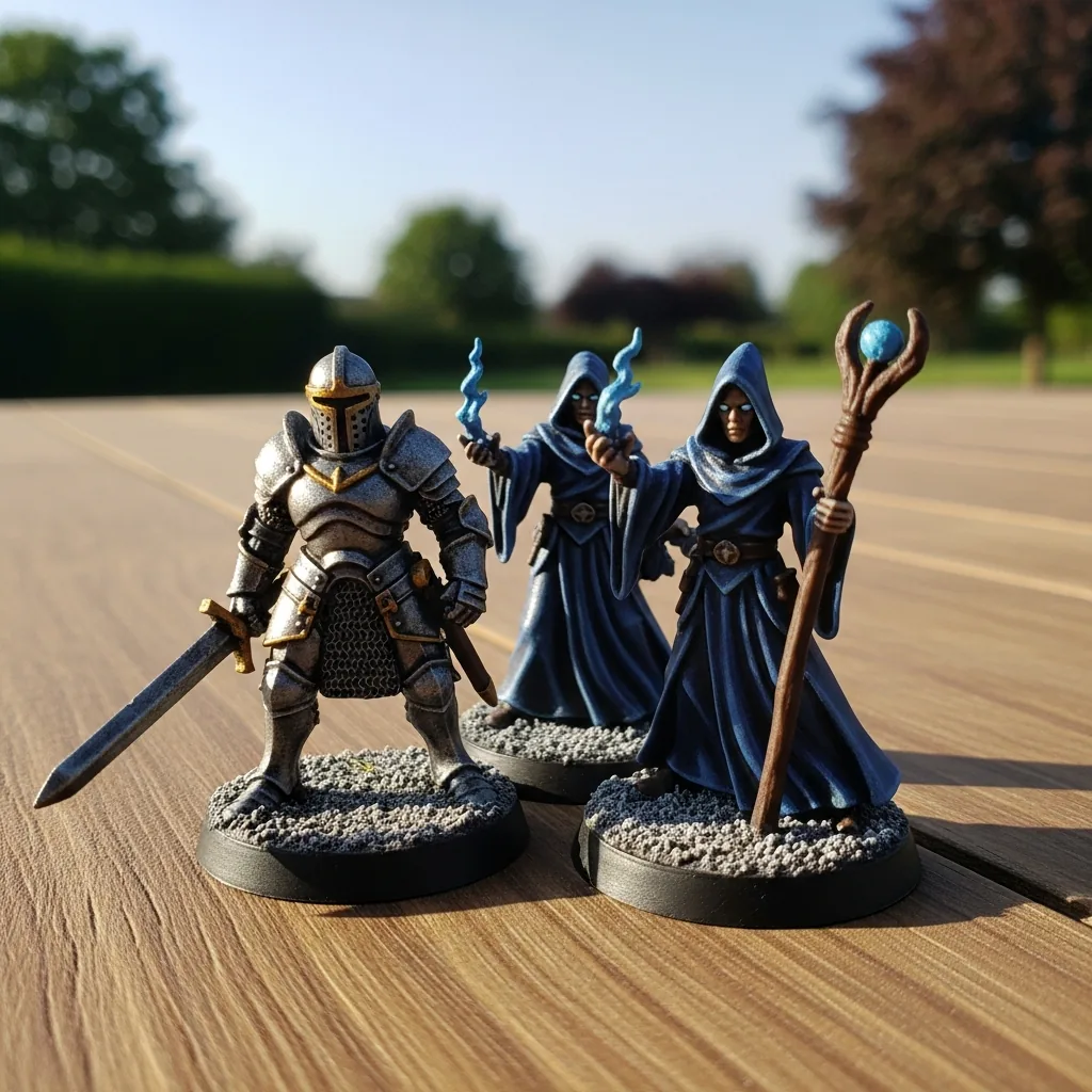 Hand-painted 3D-printed PLA tabletop gaming miniatures and terrain