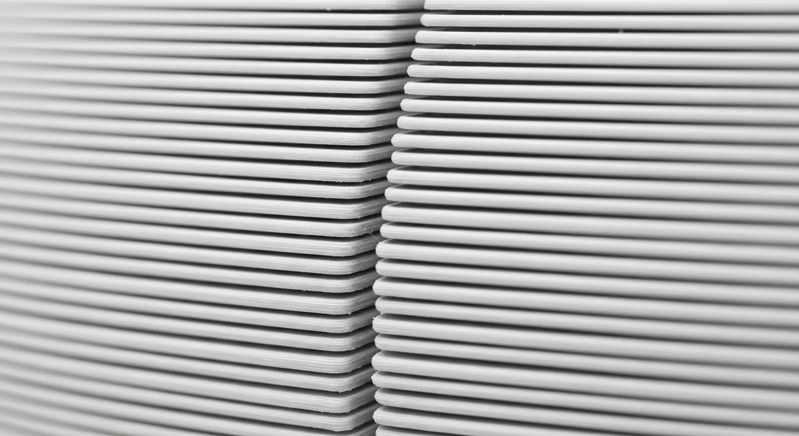 Macro detail of PLA print layers