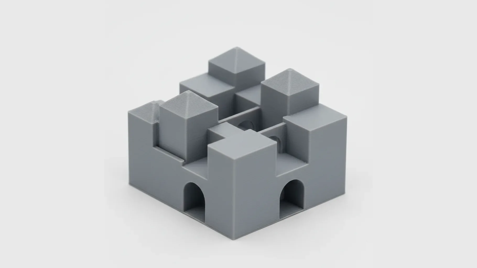 A single 3D-printed matte PLA-Matte design model with crisp edges