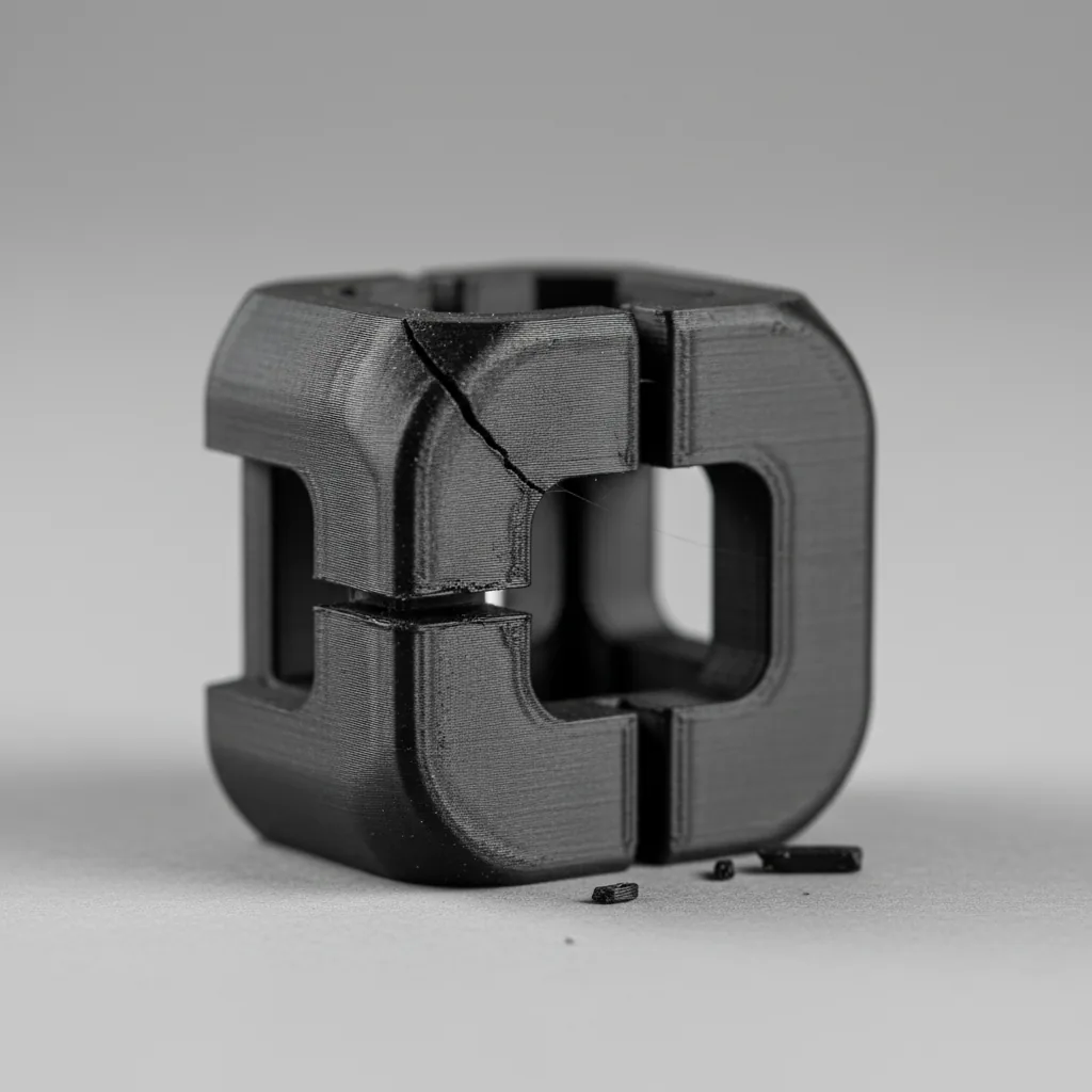 A single 3D-printed PLA+ drop-tested consumer part