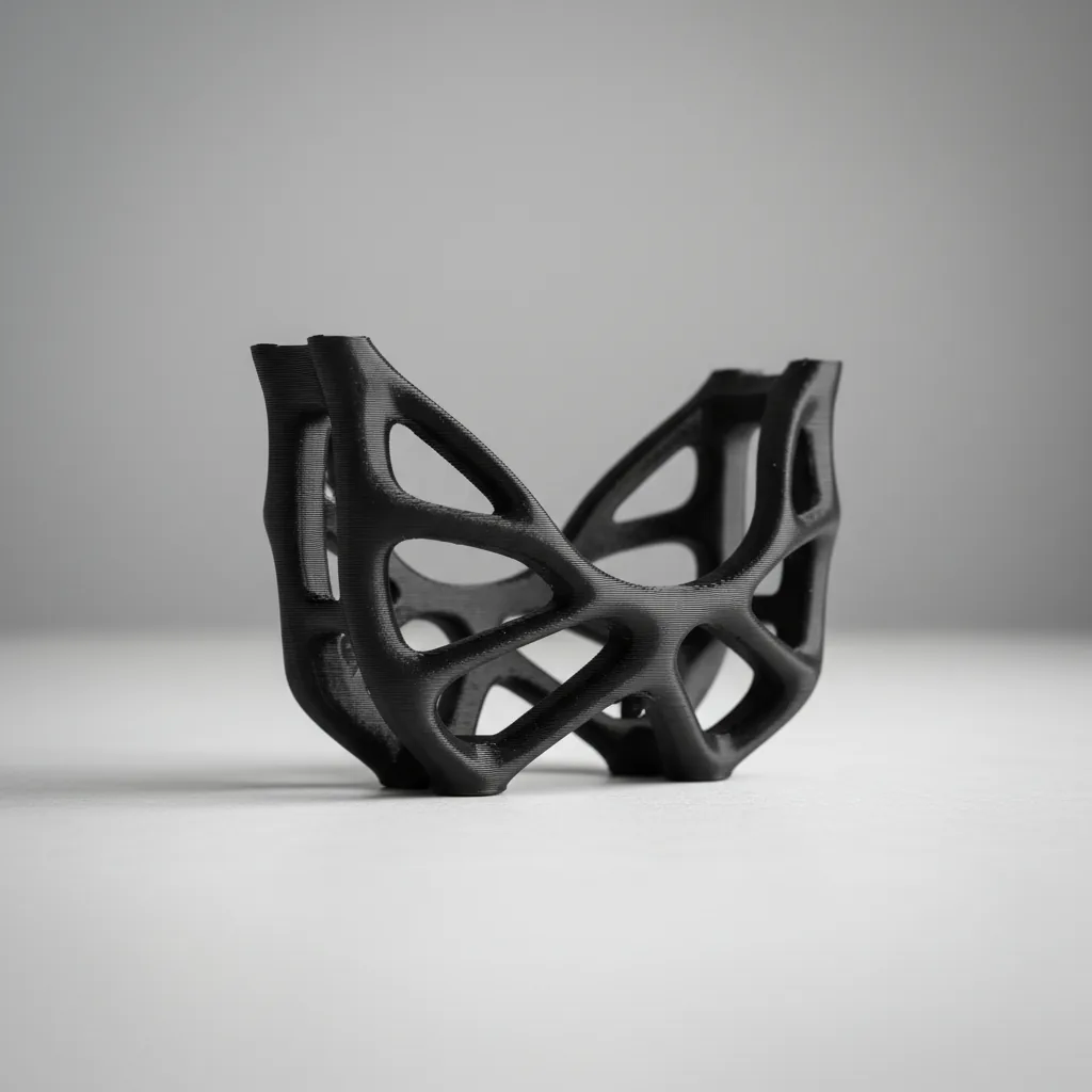 A 3D-printed PPS-CF topology-optimised lightweight bracket with stress-led ribbing