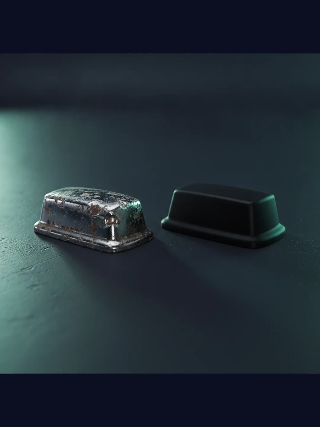 A worn obsolete part beside its freshly 3D-printed replica, reverse-engineered and reproduced