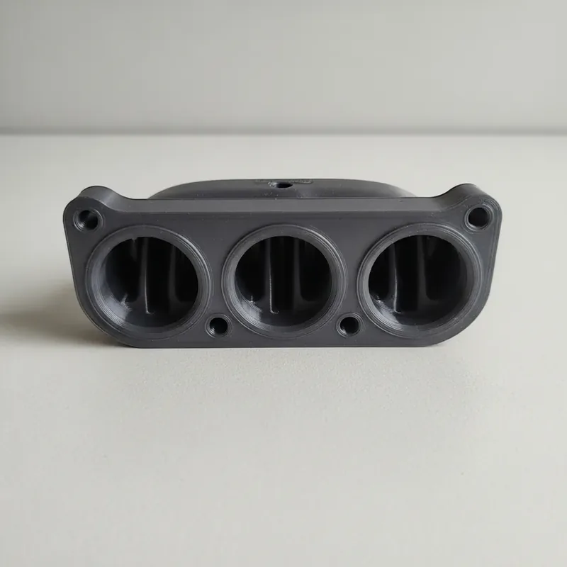 3D-printed turbine impeller showing internal flow geometry