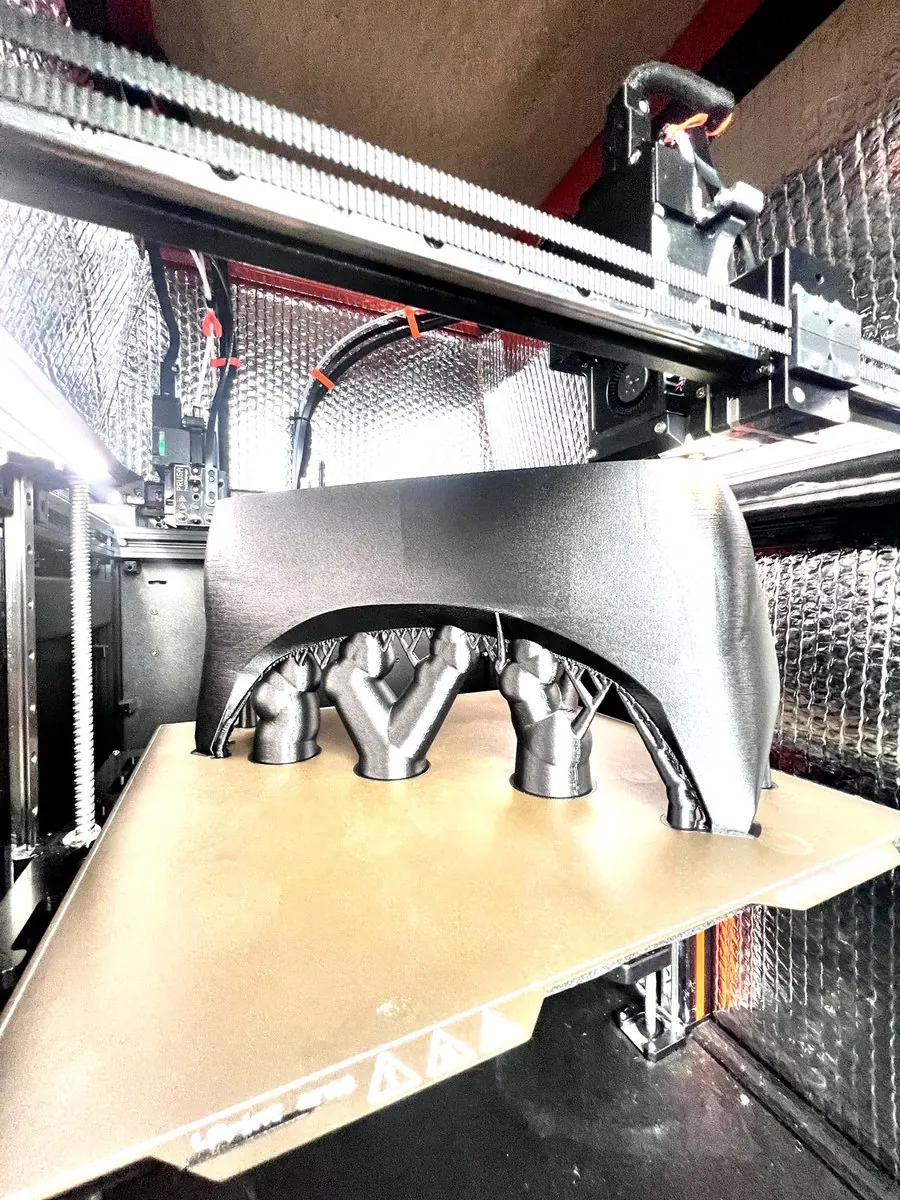 Large-scale 3D-printed structural prop in the workshop